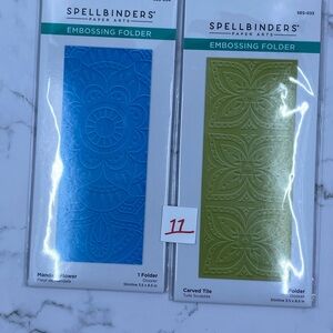 Spellbinders Mandala Flower and Carved Tile Embossing Folders, New (item 11)